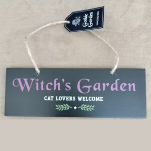 Witch Cat Lover Wood Sign