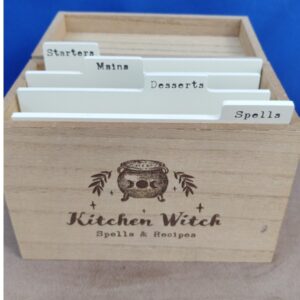Wooden Recipe Box with Inserts