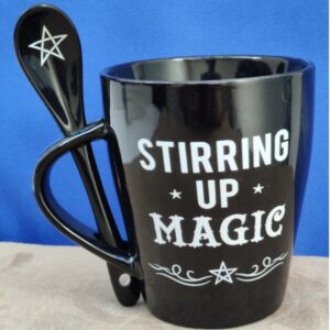 Mug with Spoon Stirring up Magic